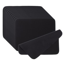 12Pcs, 6.9"x5.7" Glasses Cleaning Cloth Microfiber Eyeglasses Cloth Black