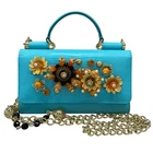 DOLCE&GABBANA Sicily Light Blue Gold Multi Leather Hardware Plastic