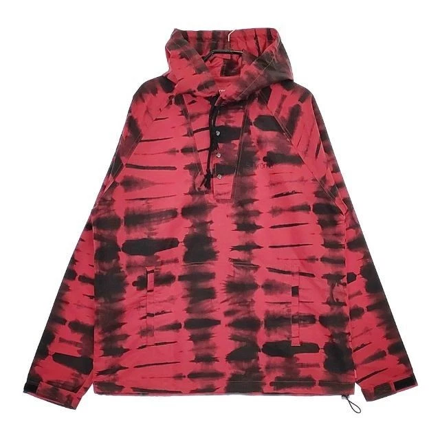 Supreme Tie Dye Pull Anorak Sweat à Capuche Veste Rouge Noir Supreme 5 0409M F99139