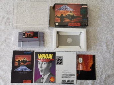 SNES Aero Fighters Super Nintendo CIB Complete Box MC O'River w/Poster SEE VIDEO