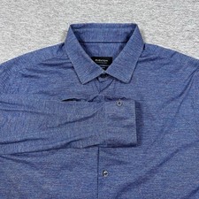 Bugatchi Shirt Mens XXL Blue Red 8-Way Stretc...