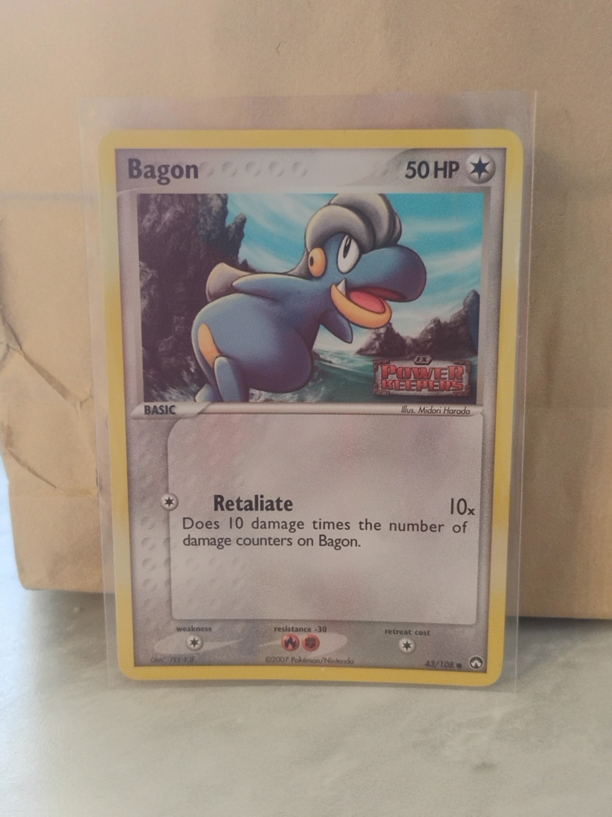 Bagon 43/108 Power Keepers Reverse Holo Pokemon TCG