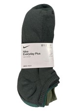 Nike Everyday Plus No Show Socks - SX6889 935 - Multi - 3 Pk - Size: L  8-12 