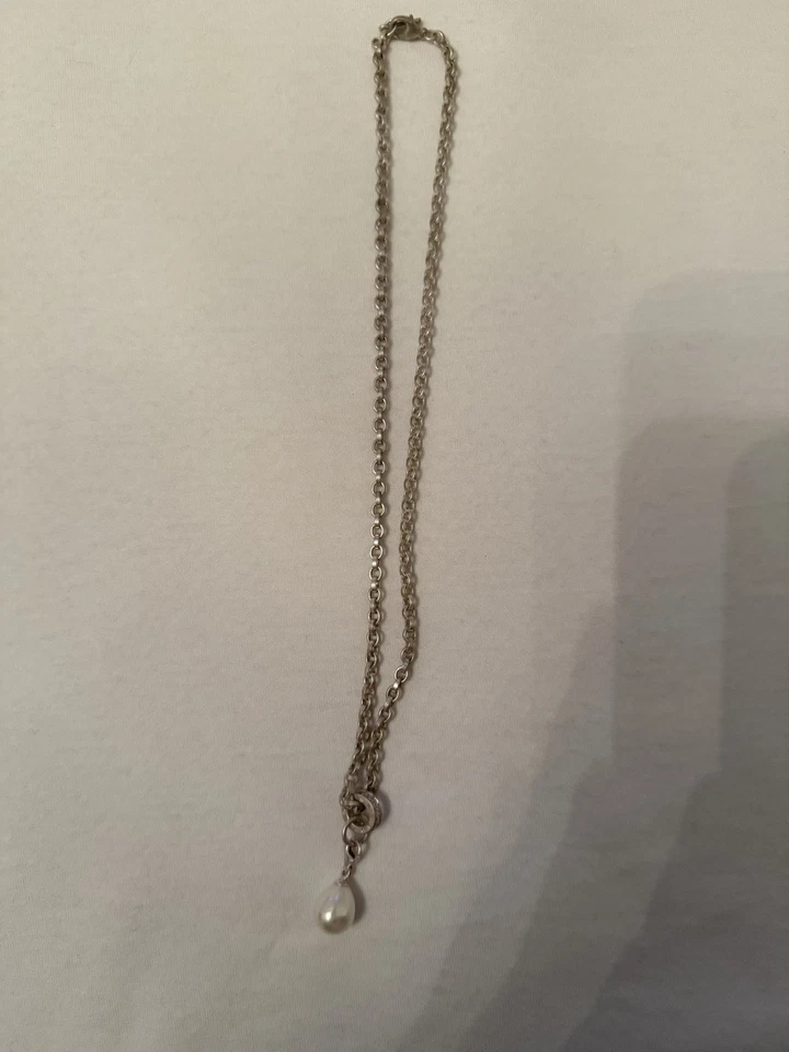 Thomas Sabo silberne kurze Halskette mit Strass Charmeinhänger und Perlencharm - Bild 4 von 4