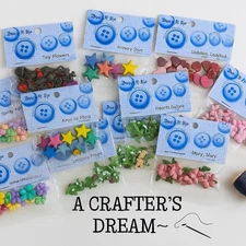 All different Styles-FUN!! ~Jesse James Dress It Up /Button Embellishment