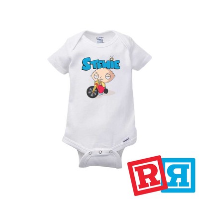 Stewie Griffin Family Guy Gerber Baby Onesie  Cotton White Short Sleeve Bodysuit