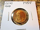 1934 LINCOLN CENT GEM RED         NN