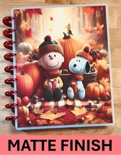 MATTE Finish Peanut Fall Cover Set 4 use with Classic HAPPY Planner~