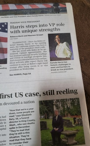 2021 Inaguration Joe Biden USA TODAY & Kansas City Newspapers Kamala Harris - Picture 13 of 15