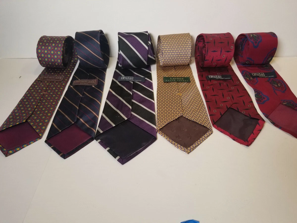 Polo Ralph Lauren Tie Necktie Bundle 6 Ties Perfect Collection of