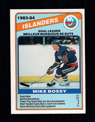 1984-85 MIKE BOSSY Goals TL #362 EX-MT+ OPC ** NYI HALL OF FAME Star Hockey Card