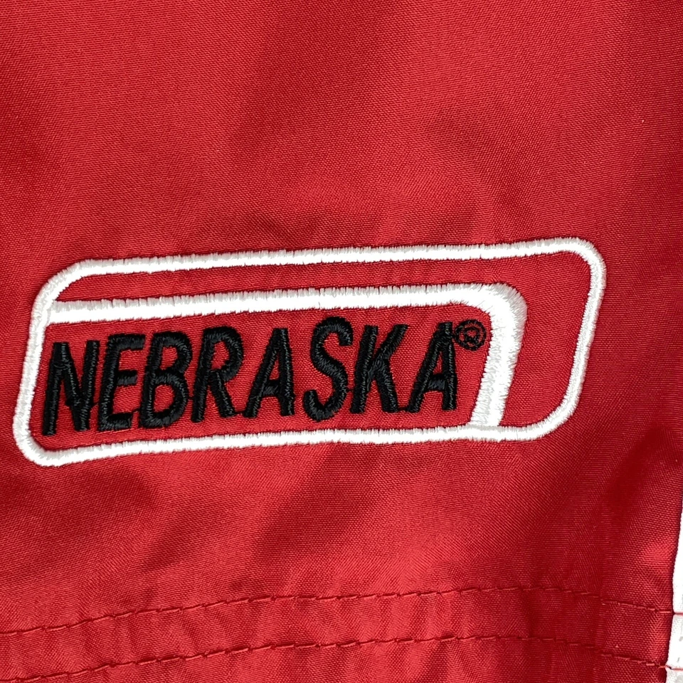 Pantalones deportivos cortavientos XL para hombre STARTER Nebraska Husker años 90 forrados de baloncesto Foto 3 de 4