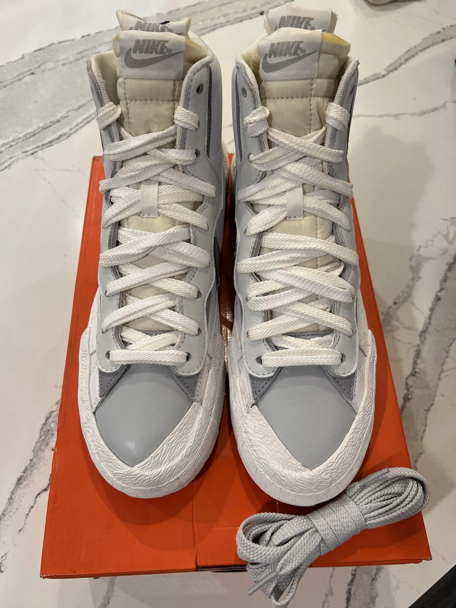 Nike Blazer Mid Sacai White Grey Size 9 VNDS OG ALL 100% Authentic