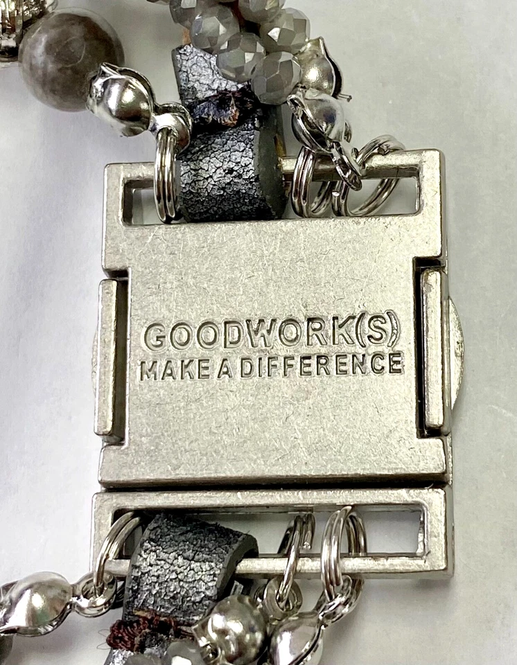 Pulsera de cuatro filas HSN Good Works Pure Number 6:24-26 6-3/4" Foto 3 de 4