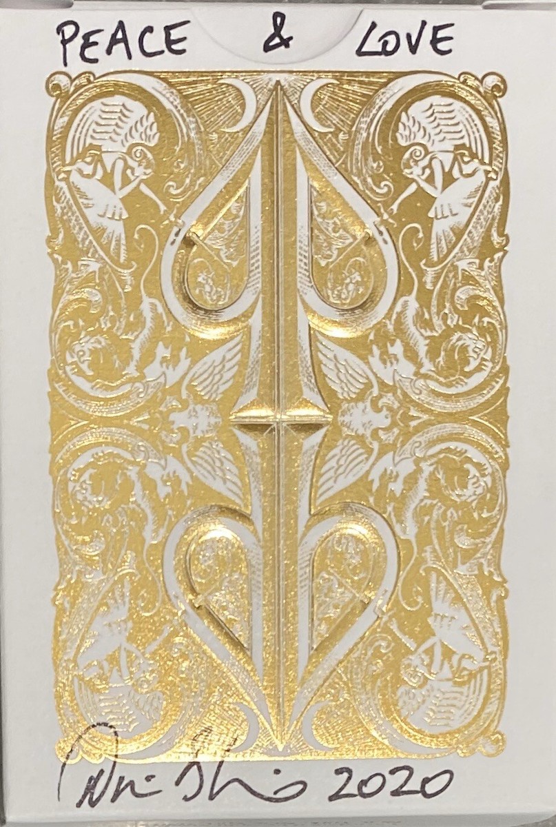 David Blaine Signed Card 2020 Gold Split Spades David Blaine