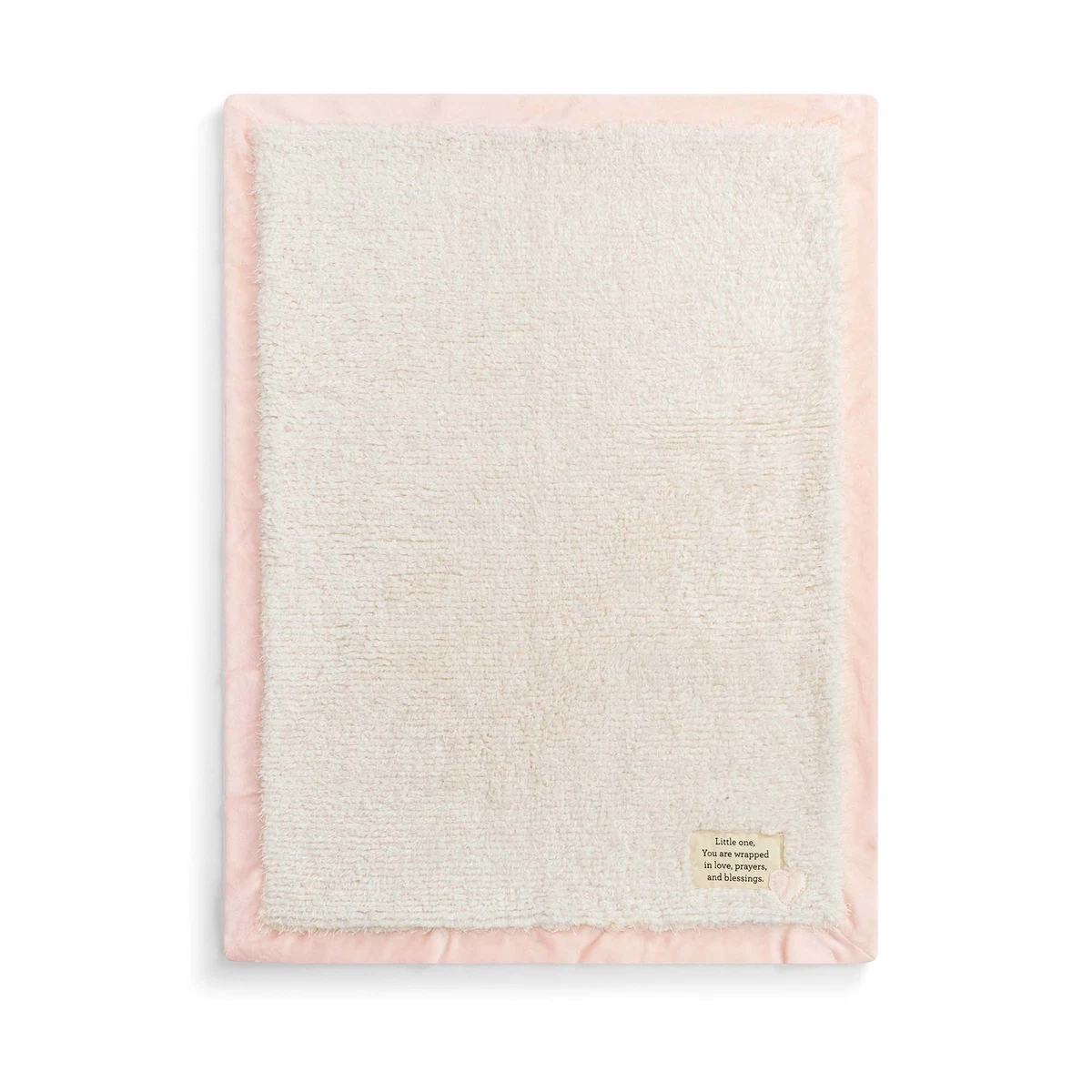 Wrapped In Prayer Pink White 40 x 30 Baby Nursery Swaddling Blanket Pink
