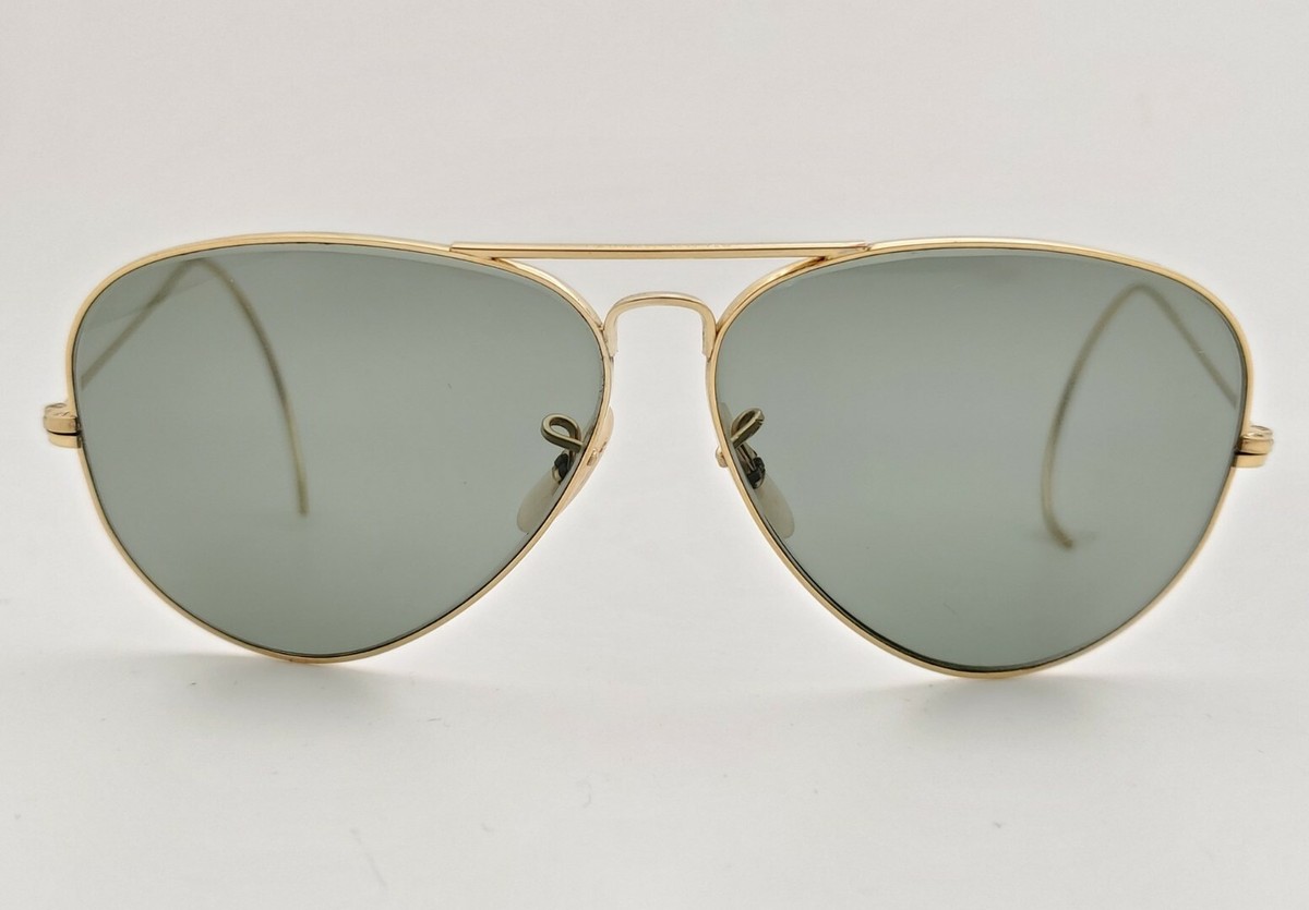 Vintage B&L Ray Ban Bausch & Lomb 58mm 10k GF G15 Gray