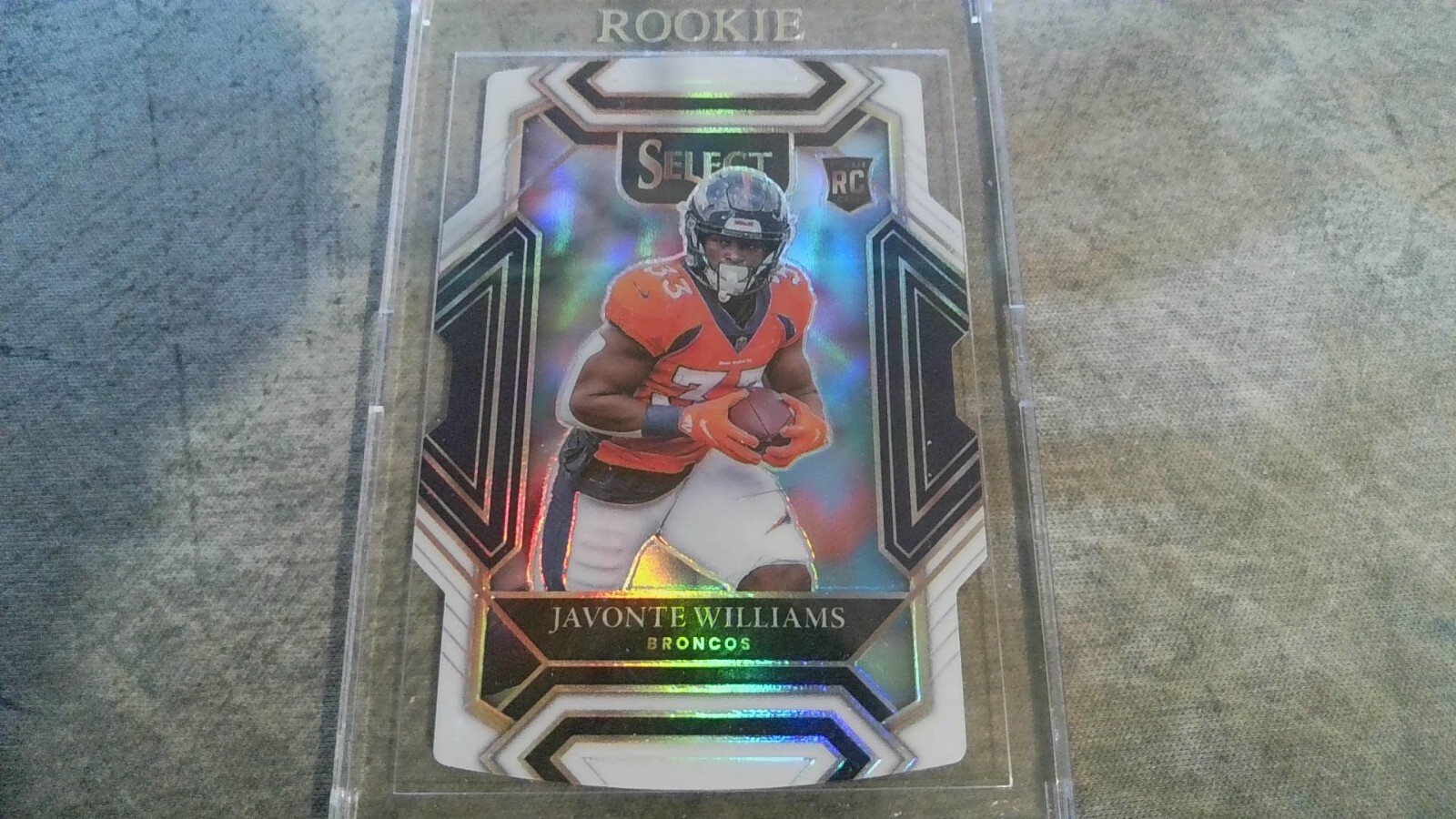 2021 Select Javonte Williams White Prizm /99 RC Club Level Die-Cut