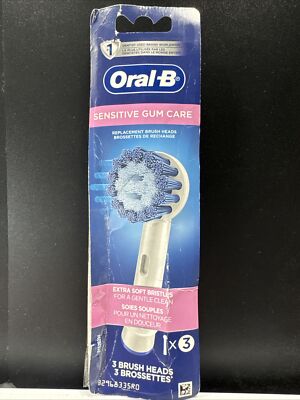 Oral-B Sensitive Gum Care Replacement Brush Heads (Open Box) Only 2 Sealed Heads