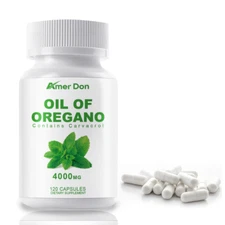 Oregano Oil 4000mg per Serving Contains Carvacrol 120 Capsules by AmerDon