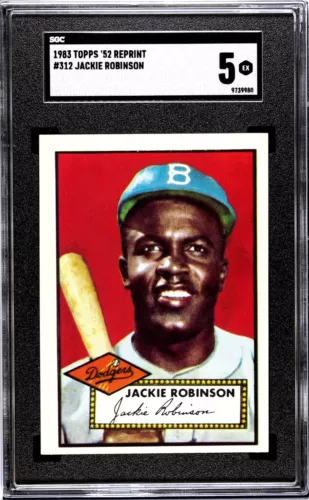 1983 Topps '52 reprint Jackie Robinson #312 SGC 5