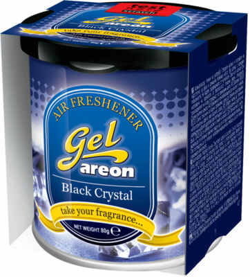 Duftbaum Lufterfrischer + DECKEL Black Crystal Original Areon Gel CAN Duftdose
