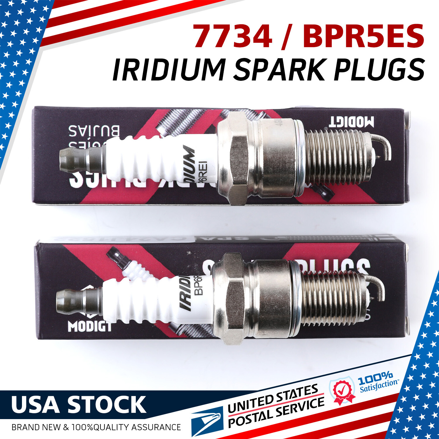 2X Spark Plug Small Engine for NGK 7734/BPR5ES Champion 322/RN11YC TORCH F5RTC