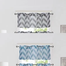 1PC CHEVRON STRAIGHT VALANCE TOPPER VOILE SHEER WINDOW CURTAIN 55"W X 18" L