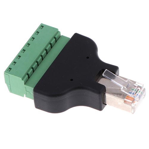 8p8c RJ45 Ethernet maschio a 8 pin AV AD Adattatore a vite per DVR - Photo 9/12