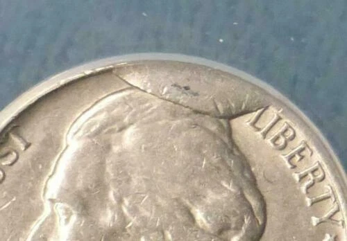 1983-P NICKEL-MAJOR CUD/DIE BREAK/CLASHED DIES-ANACS AU55-MULTIPLE ERRORS!-d3280 - Image 4 of 4