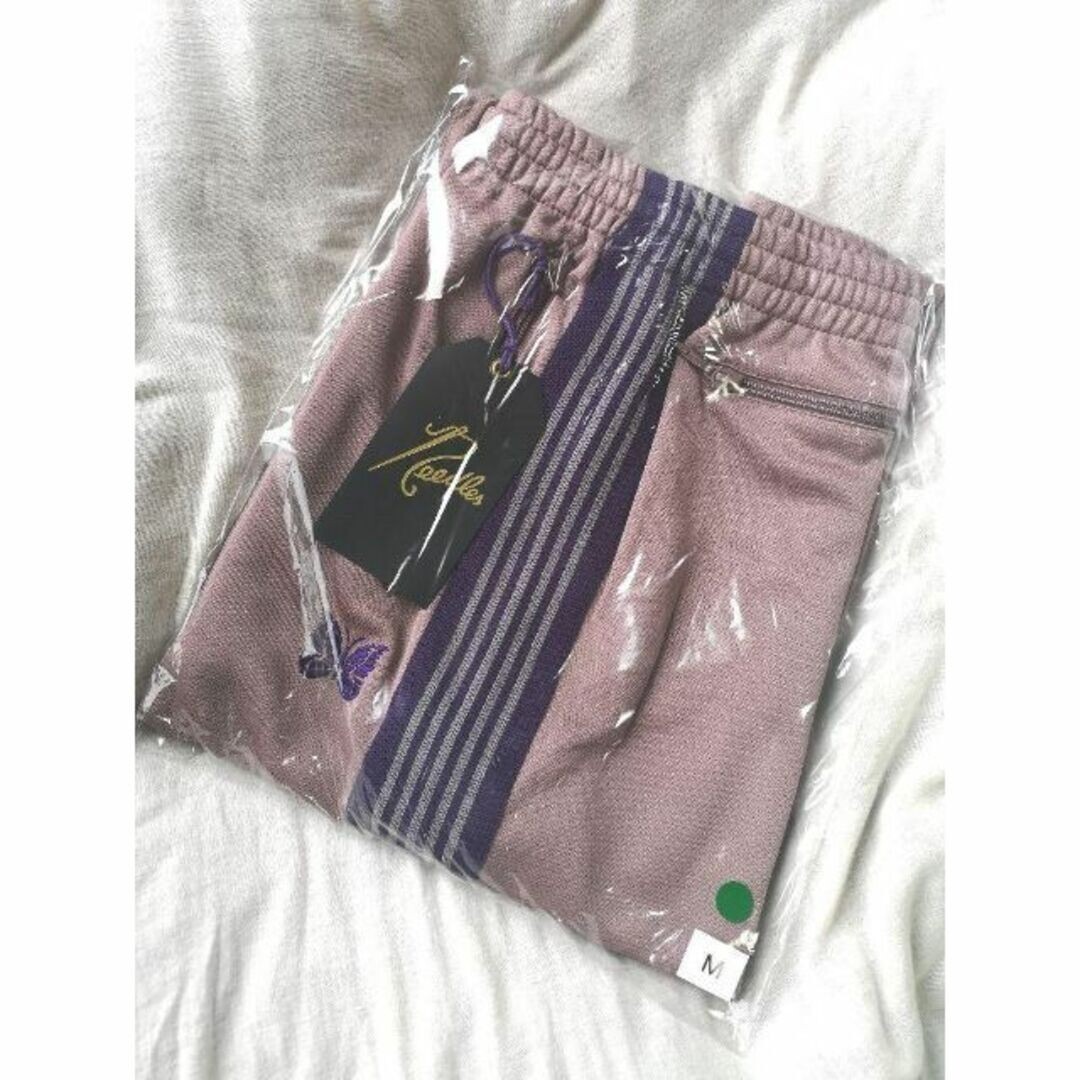 Needles Track Pant Taupe×Purple size1 NEEDLES Track Pants Zipped Straight Taupe x Purple lines Size-M