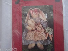 Country Stitches Busy Lizzy 18" Tall Bunny Fabric Pattern Pattern ONLY