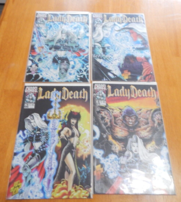 Lady Death- Wicked Ways #1,2,3,4 (set of 4) Comics -All nm or