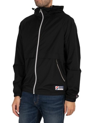 black cagoule jacket