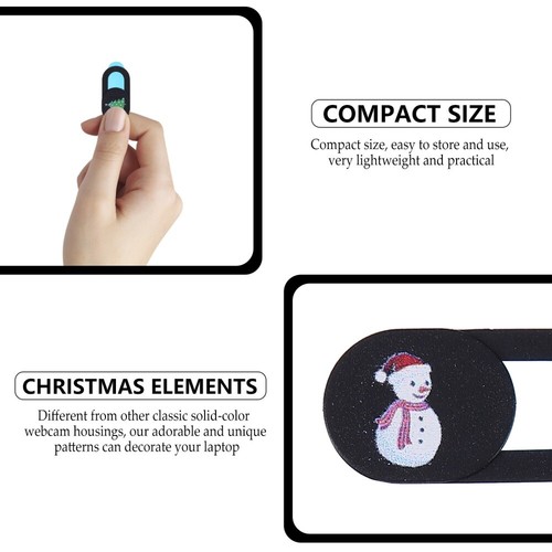 3PCS Christmas Camera Cover Web Camera Cover Webcam Cover Slide - Photo 11/12