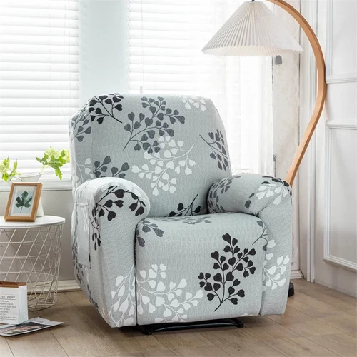 Copripoltrona reclinabile elastica stampata floreale copertura geometria nordica 4 pz/set - Foto 8 di 37