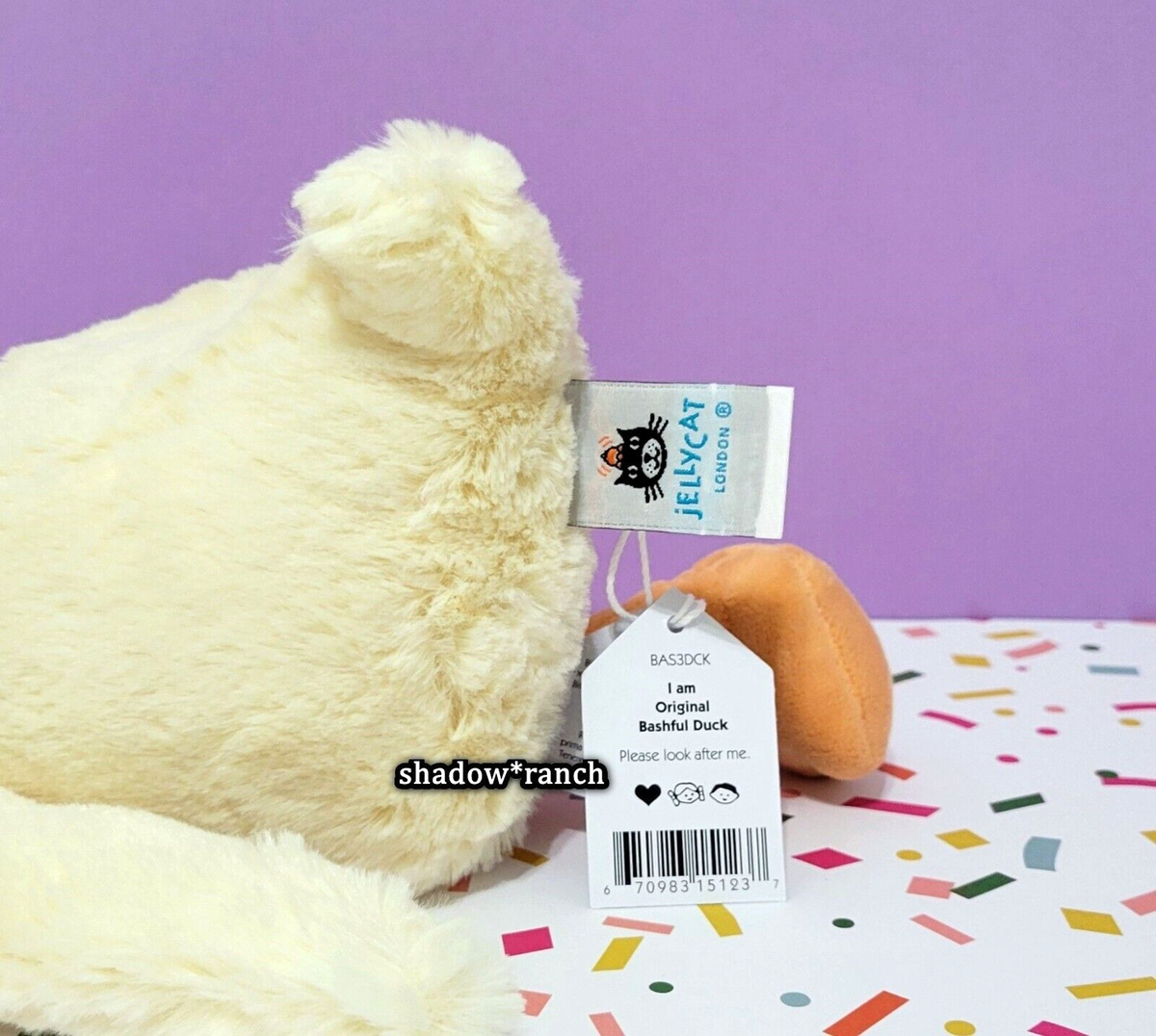 Jellycat ORIGINAL BASHFUL DUCK - Medium 12