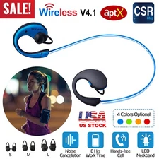 Wireless Sport Headset Headphone Stereo Music LED Illuminated Earphone W/Mic