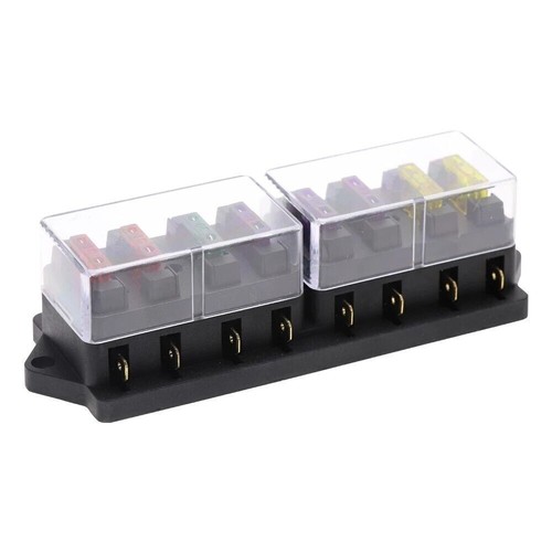 8 Ways Blade Fuse 24V 40A Car Boat Fuse Box Holder W/ Power Panel Board Camper - Picture 2 of 6