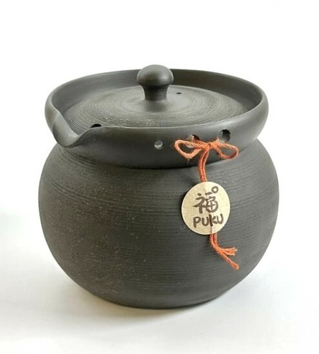Tokoname Japanese Teapot PUKU Black clay Kyusu 400ml NO201 by Sekiryu kiln New - Picture 4 of 10