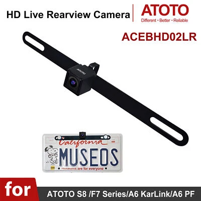 ATOTO 720P Live Rearview HD Camera with Night Vision/Waterproof (ACEHD02LRB)