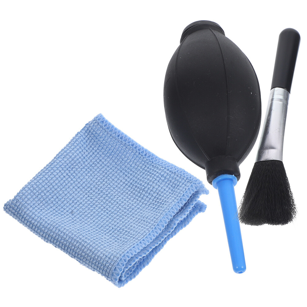 Portable Blow Pump Dust Collector with Soft Brush for Keyboard Lens Cleaning  