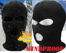Men Women Face Mask Winter Ski Cap 3Hole Balaclava Beanie Hat Hood Tactical Warm