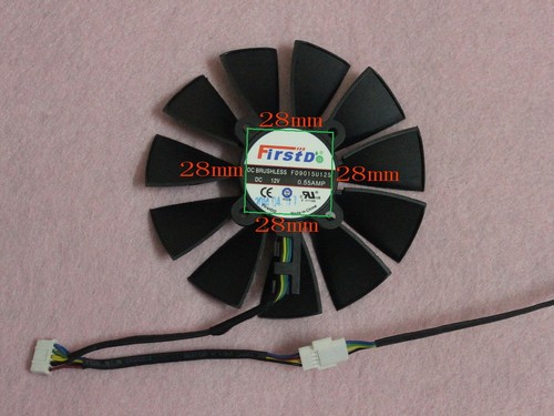 95mm ASUS GTX780 Ti GTX970 GTX980 R9 280X 290 290X Graphics Card Dual Fan R166c - Picture 4 of 7