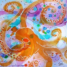 Ceramic Backsplash Tile Mural Fishing Kitchen/Bathroom/Shower - Octopus