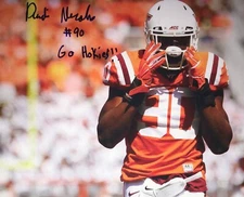 Dadi Nicolas Virginia Tech Signed 8x10 Signed 8x10 Autographed Photo COA N3