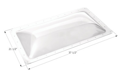 Icon 12214 Skylight 4'' High Bubble Dome Rectangular Clear Polycarbonate Single