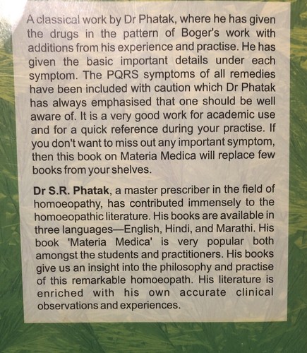 Materia Medica of Homoeopathic Medicines Paperback, by Dr S.R. Phatak, 2nd Edit. - Foto 2 di 2
