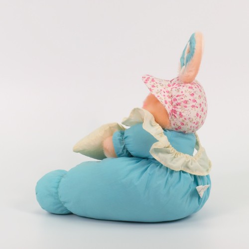 Juguete de peluche vintage de conejo creaciones de Pascua gorro hinchado rosa azul juguete de peluche - Imagen 13 de 24