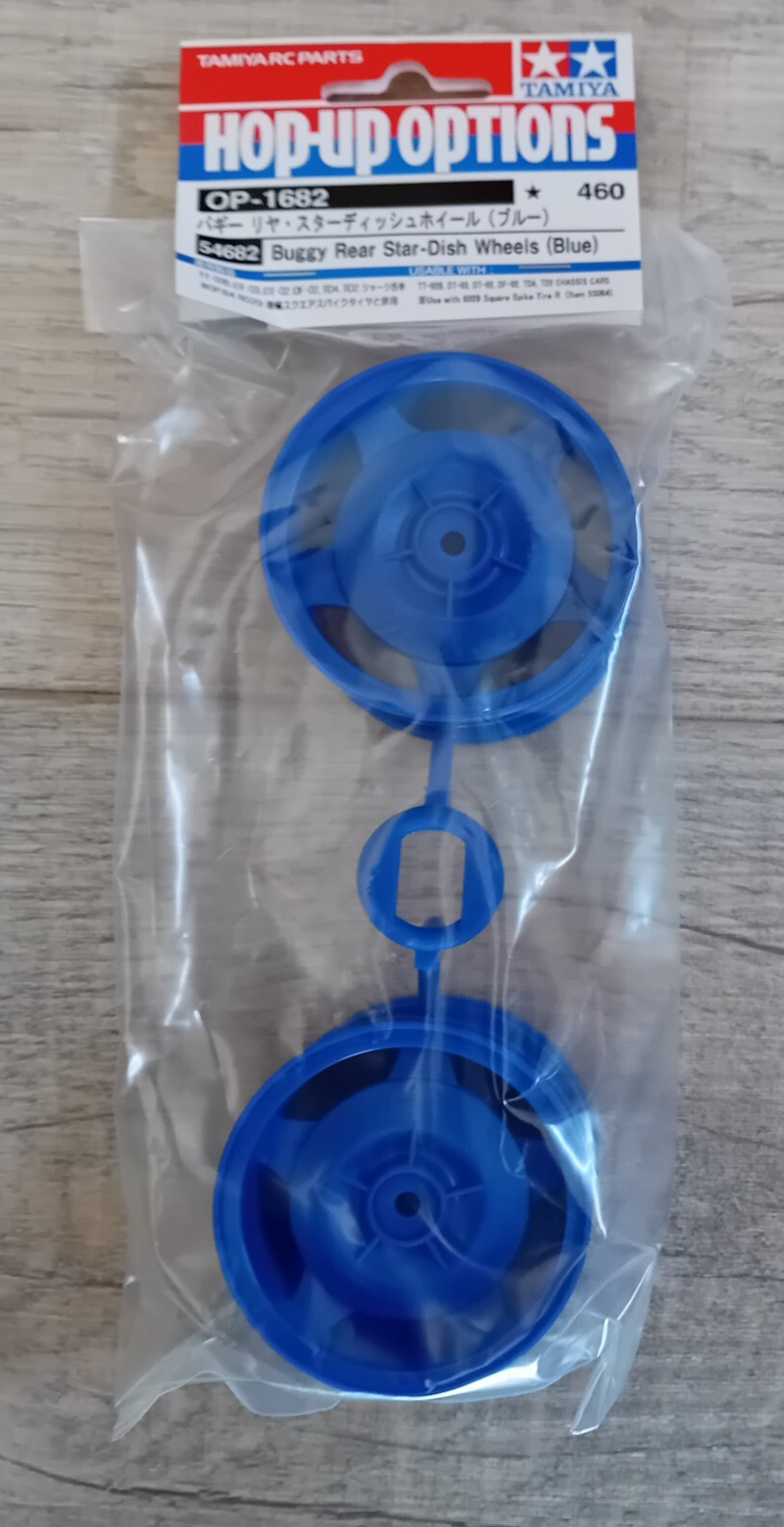 Tamiya 54682 Buggy Rear Star-Dish Wheels (Blue) Hop-Up Options OP-1682